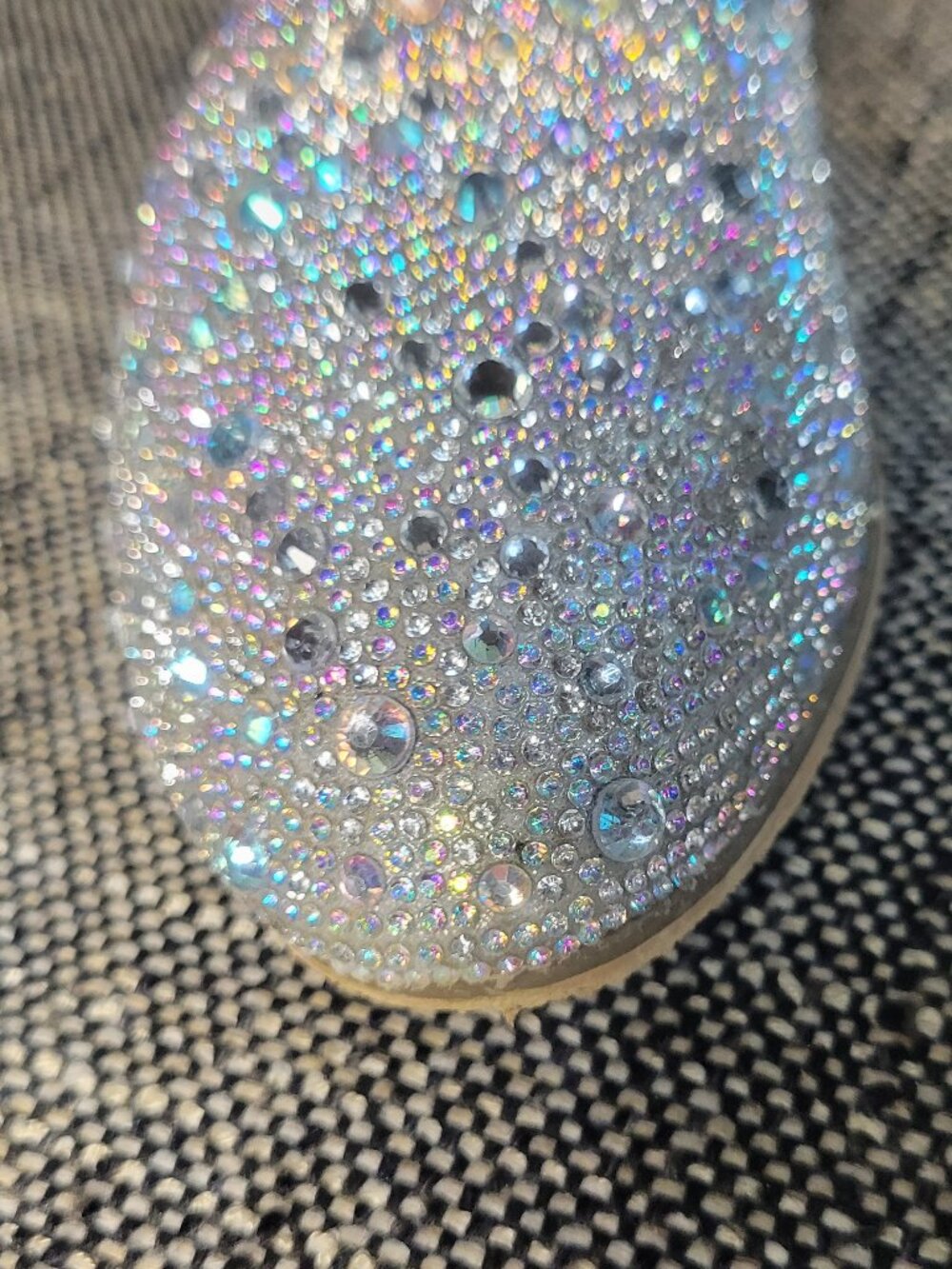 Badgley Mischka Girls Crystal Rhinestone Western Cowboy Boots Silver Size 4 - Picture 6 of 16